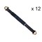 Tie 4 Safe 2" x 48" Axle Straps w/ Sleeve & D Rings, WLL: 3, 333 lbs., PK12 RT41A-48M18-BLK-C-12 - alternate 1